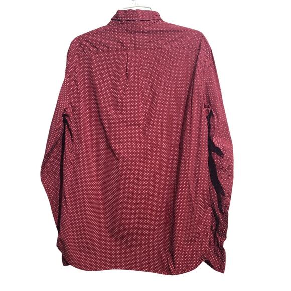 J. Crew Slim Secret Wash Organic Cotton Button Shirt Large Red - Picture 2 of 4